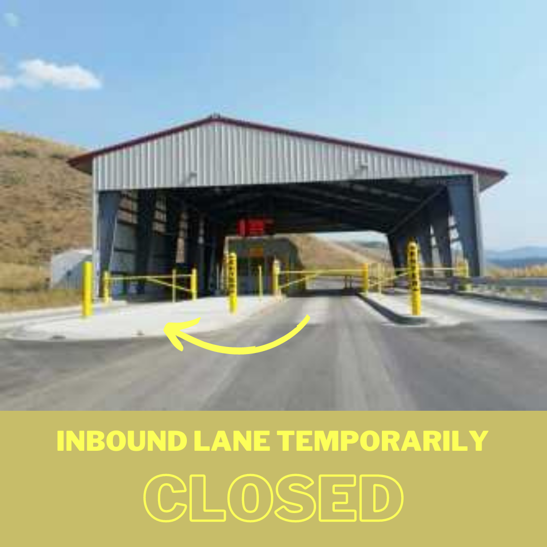 TTS Inbound Lane Closed