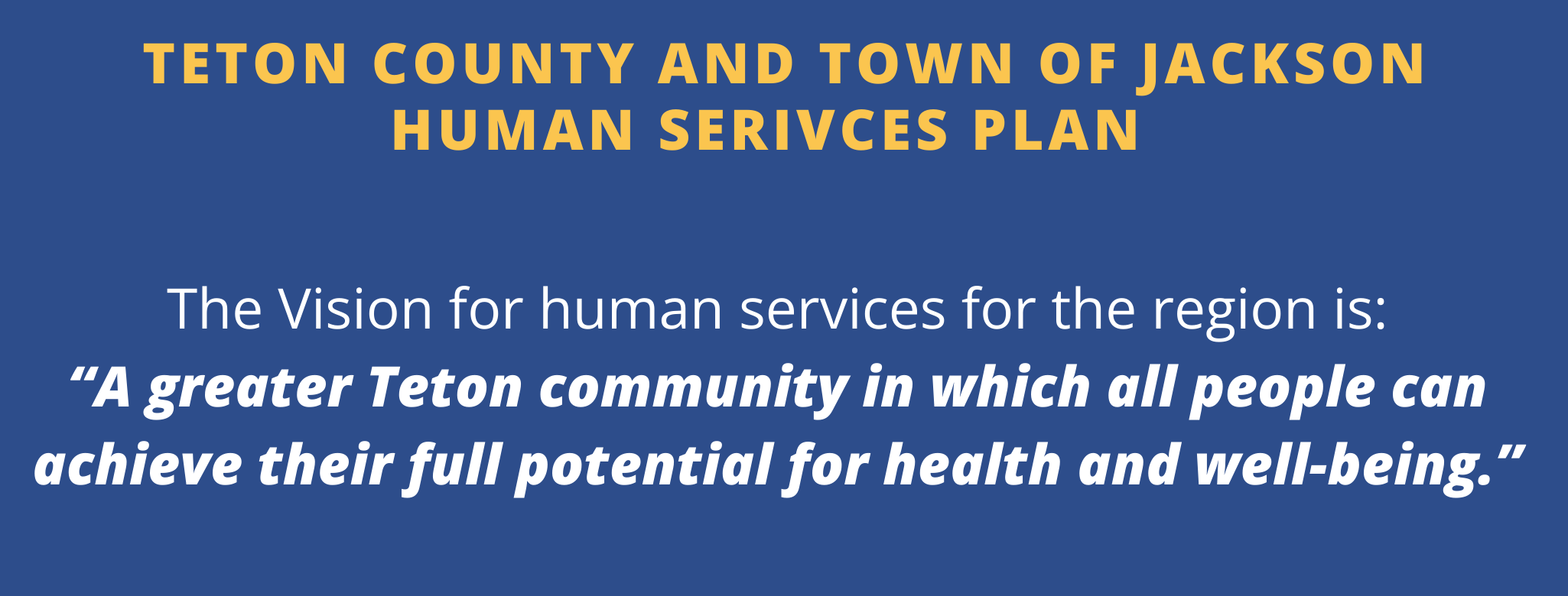 human service plan banner