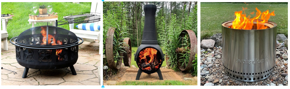 Examples of acceptable fire pits. 